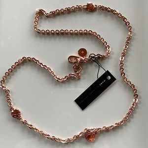 Marc Jacobs Rose Gold Tone DIsc Necklace NWT